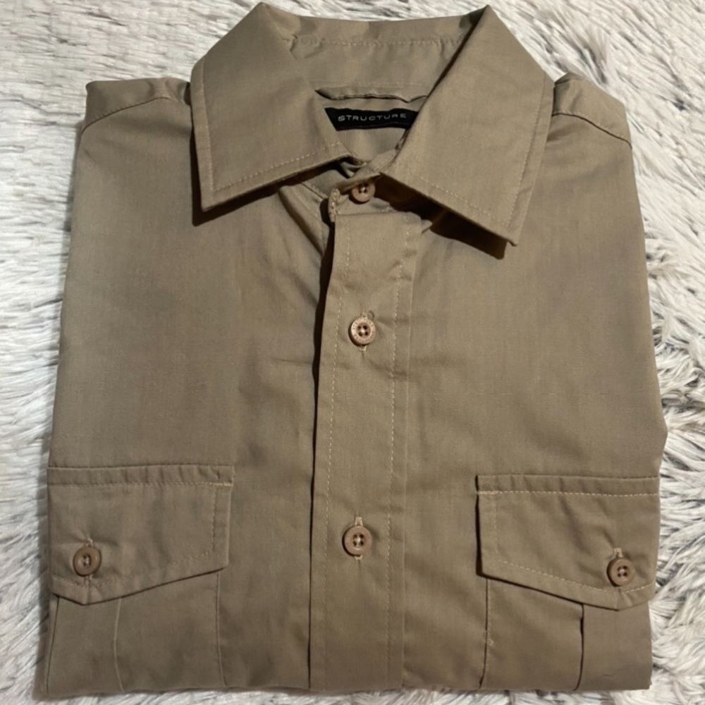 Men’s 2 pocket structure button down